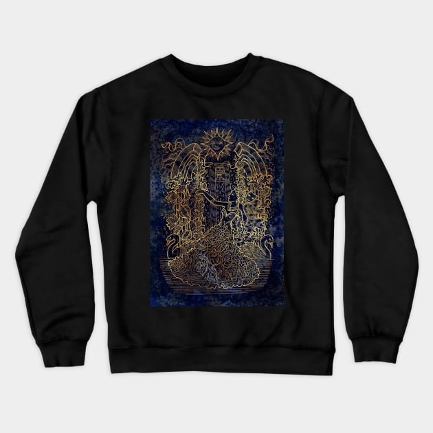 Masquerade. Celestial Background. Crewneck Sweatshirt by Mystic Arts